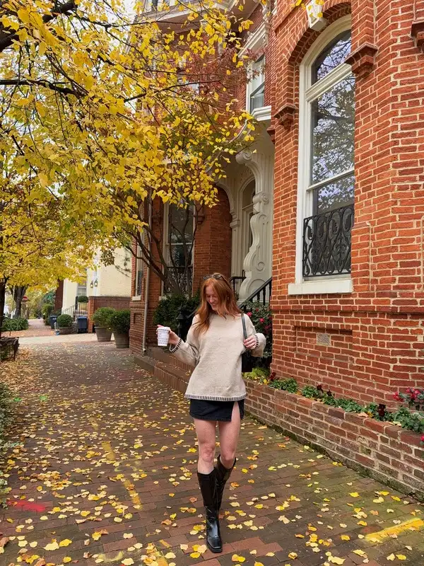 Oversized Sweater and Mini Skirt