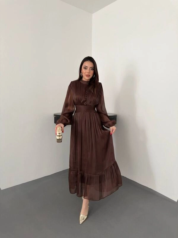  Chocolate Brown Maxi Dress