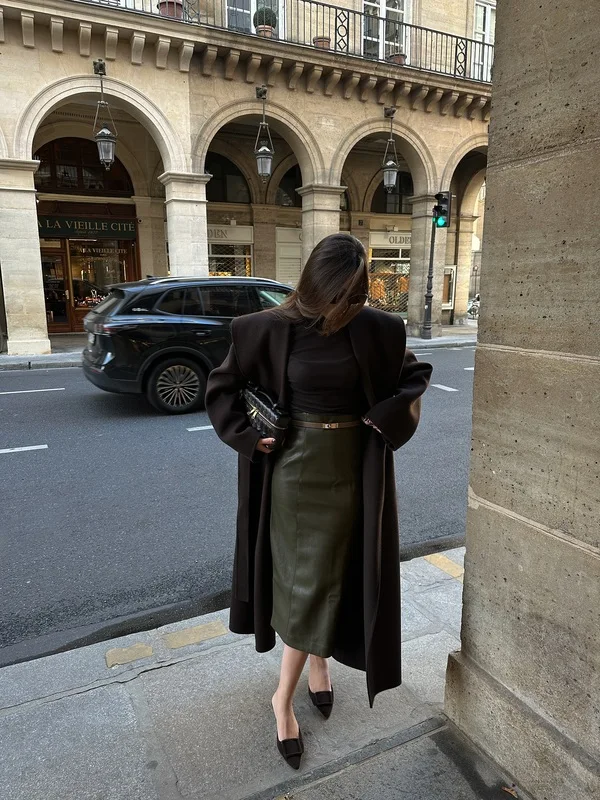 Long Brown Coat Outfit
