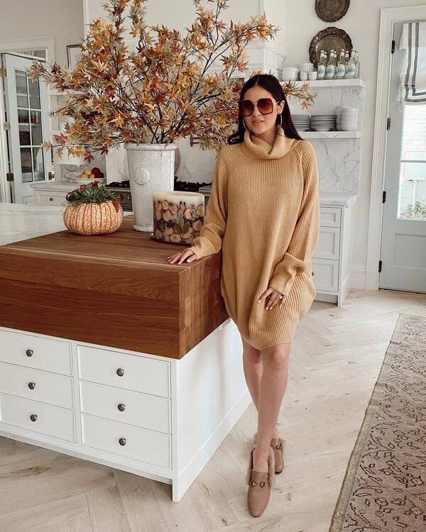 Camel Sweater Dress