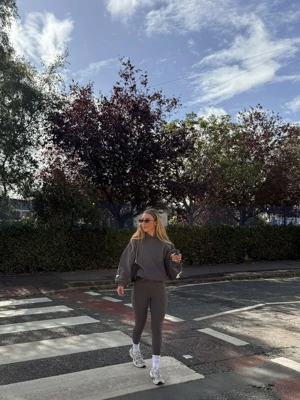 Grey Hoodie Set Look