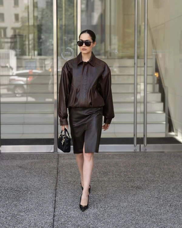 Oversized Leather Jacket