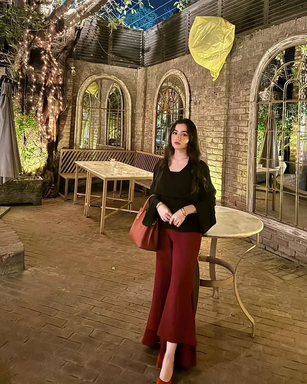 Burgundy Flare Pants Outfit