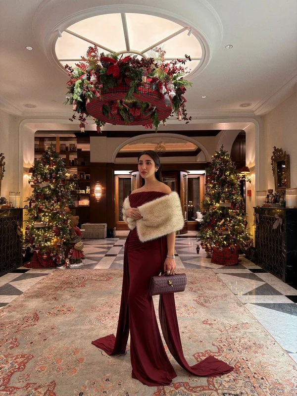 Burgundy Gown Outfit