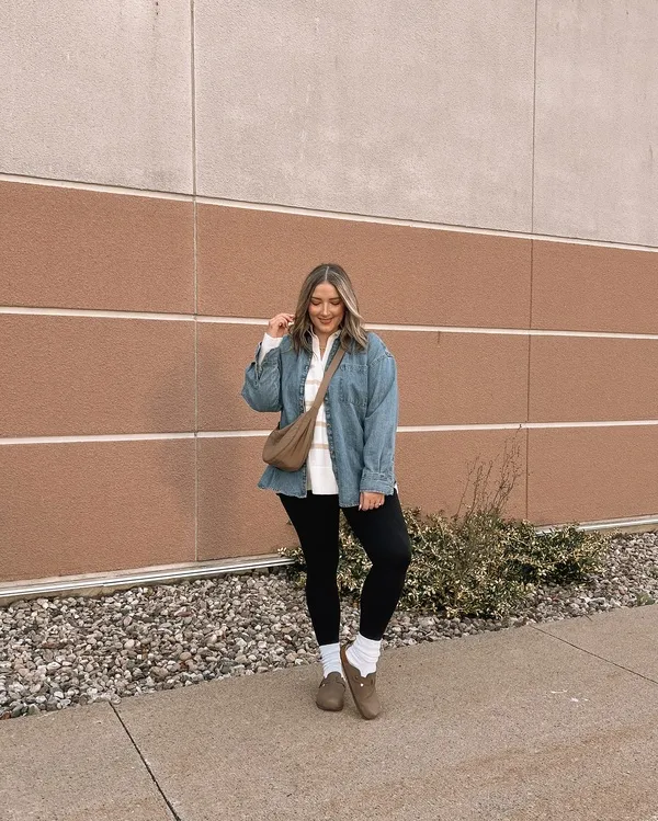 Denim Shacket Look