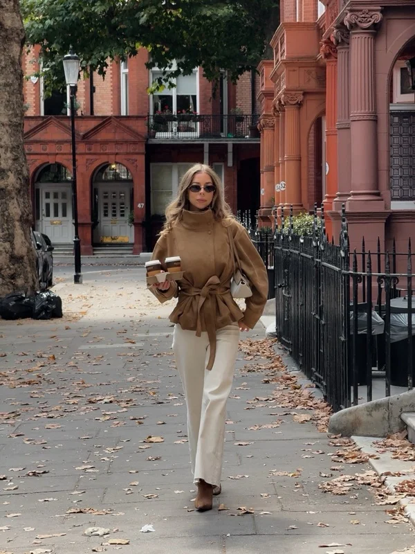 Belted Camel Jacket