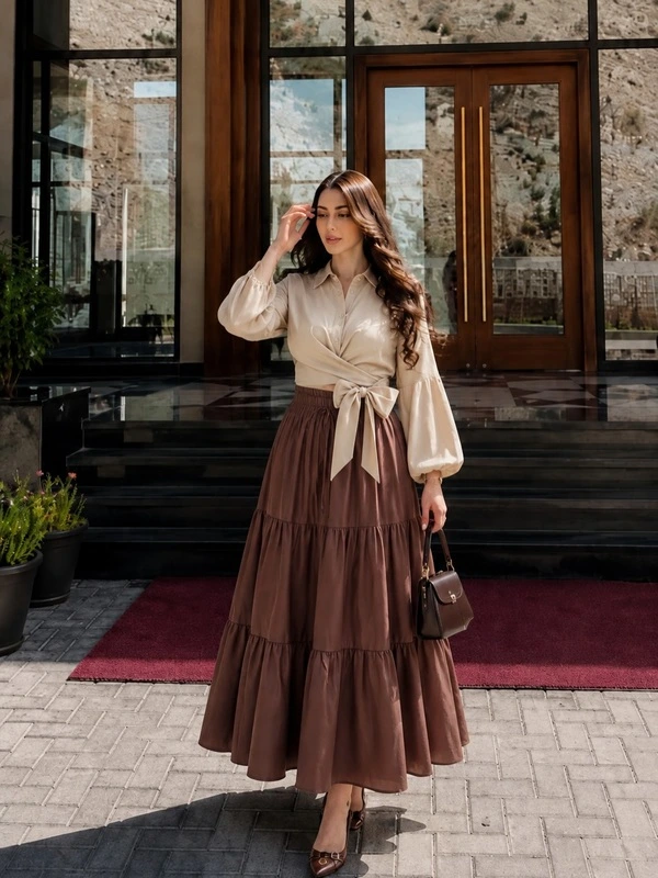 Tiered Skirt And Blouse