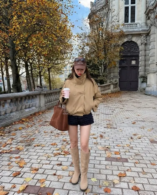 Tan Bomber Jacket Outfit