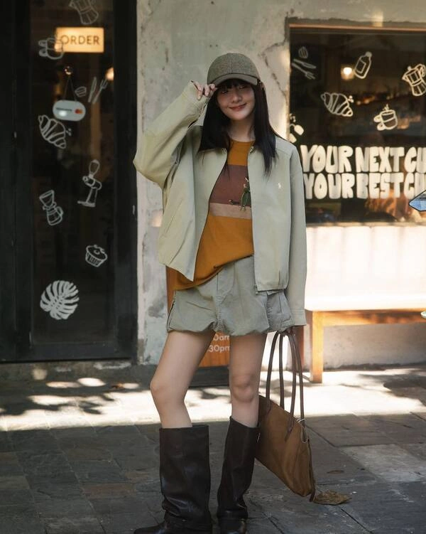 Sage Bomber Jacket Outfit
