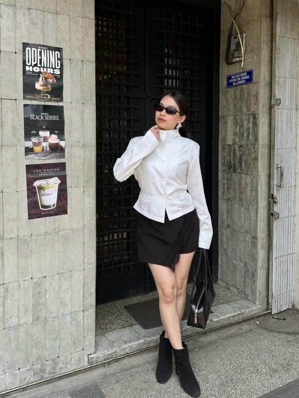 White Fitted Jacket Outfit