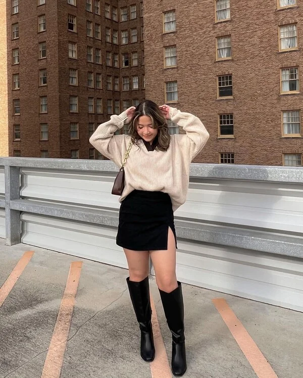 Beige Sweater Outfit